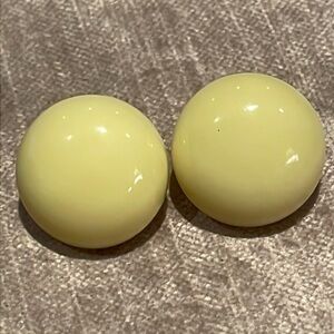 Lemon Button Earrings Post Earrings